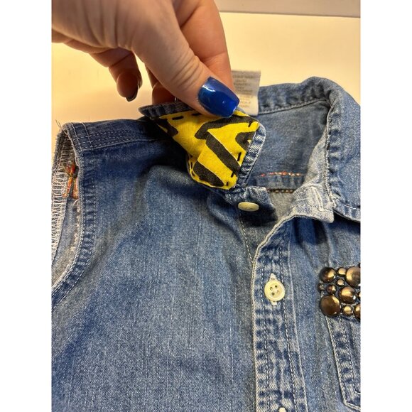 Baby GAP button Down Sleeveless Denim Jean Shirt (18-24 months) - Picture 5 of 8